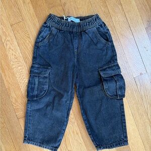 Zara Kids Black Cargo Jeans